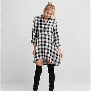 Plaid hi - lo dress